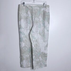 NWOT Chico's Pull On 100% Linen Pants With Pockets Large Chico's Size‎ 2 Casual